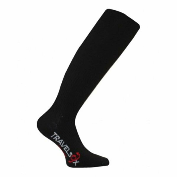 Travelsox TS 1000 Patented Graduated Compression OTC Flight Travel Socks, Black - Medium TR459726